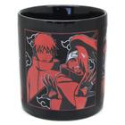 Caneca Em Porcelana Naruto Akatsuki Quinteto 330 Ml Vermelho - Clube Comix