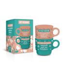 Caneca empilhada dupla 230ml onix motivacional frases fé - Brasfoot Presentes