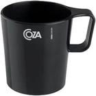 Caneca Escolar 250ml Plástica Xícara Preta Água Café Achocolatado Coza Empilhável Casual Avulsa