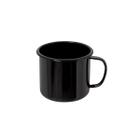 Caneca Esmaltada de Luxo Xícara Café 160ml Preto Ágata