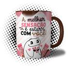 Caneca Flork Chocolate A Melhor Sensação é Estar Com Você - Presente para Namorada - Persomax