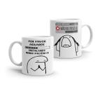 Caneca Flork Meme Engraçado "Instalando Minha Paciência" - Adicione um Toque de Humor ao seu Dia