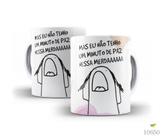 Caneca Não Tenho um Minuto de Paz Meme Flork Boneco Palito de