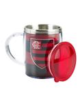 Caneca Fluminense Oficial Térmica Inox Com Tampa Time 450ml - Mileno