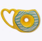 Caneca Formato 3D em Porcelana Donuts Limão 200ml - Zona Criativa