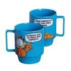 Caneca Garfield Empilhável Porcelana Azul 400ML Oficial Nickelodeon - Zona Criativa