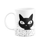 Caneca - Gatinho preto no muro