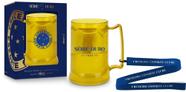 Caneca gel 300ml c/cordão - cruzeiro série ouro - Brasfoot