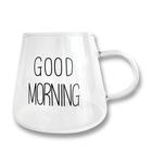 Caneca Good Morning Caneca de Vidro 400ml Xícara com Mensagem