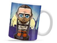 Caneca Hannibal Halloween Divertida Porcelana Xícara 325ml + Caixa Presente