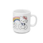 Caneca Hello Kitty de Porcelana 300ml Branca Happy