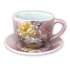 Jogo de 6 Xícaras de Café Cônica Coquinho 70 ml e Açucareiro de Porcelana  Pintado à Mão ROSAS BRANCA ROSA/ROSA CARAMELO - PINTANDO ARTE Ateliê -  Xícaras de Café - Magazine Luiza