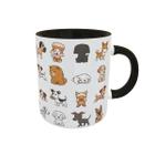 Caneca Kawaii Cães Cartoon Presente Criativo Geek