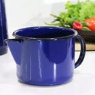 Caneca Leiteira Esmaltada Ágata 12 1L c/ Bico Ewel - AZUL