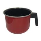 Caneca Leiteira Fervedor Vermelho 1150ml Cerâmica Indução 