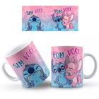 Caneca Lilo Stitch Sem Você Com Você