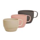 Caneca Lines 360Ml Empilhável Sortida C/3Und 220294 Lyor