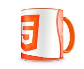 Caneca Linguagem HTML5 color Laranja - Starnerd