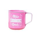 Caneca Mãe Especial 400ml Aço Esmaltado ROSA - Bene Casa