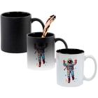 Caneca Mágica Fosca Interna Preta Muda de Cor 325ml ASTRONAUTA ESPACO TINTA