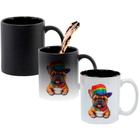 Caneca Mágica Fosca Interna Preta Muda de Cor 325ml CACHORRO BULLDOG LGBT