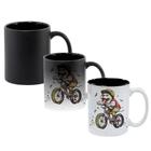 Caneca Mágica Fosca Interna Preta Muda de Cor 325ml CACHORRO DOG BICICLETA BIKE 2