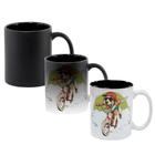 Caneca Mágica Fosca Interna Preta Muda de Cor 325ml CACHORRO DOG BICICLETA BIKE 6