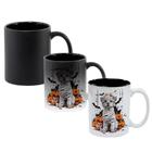 Caneca Mágica Fosca Interna Preta Muda de Cor 325ml CACHORRO DOG FOFO HALLOWEEN MUMIA 3