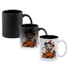 Caneca Mágica Fosca Interna Preta Muda de Cor 325ml CACHORRO DOG HALLOWEEN 31