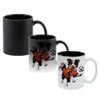 Caneca Mágica Fosca Interna Preta Muda de Cor 325ml CACHORRO FUTEBOL BOLA 3