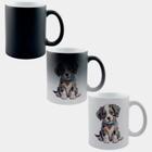 Caneca Mágica Fosca Muda de Cor 325ml CACHORRO DESENHO FOFO 40