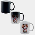 Caneca Mágica Fosca Muda de Cor 325ml CACHORRO MARROM CORAÇÃO FOFO