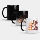 Caneca Mágica Fosca Muda de Cor 325ml CACHORRO NAMORADOS AMOR LOVE DOG 2