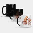 Caneca Mágica Fosca Muda de Cor 325ml CAPIVARA BICICLETA BIKE 2