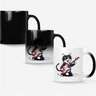 Caneca Mágica Fosca Muda de Cor 325ml GATINHO ROCK N ROLL GUITARRA 5