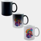 Caneca Mágica Fosca Muda de Cor 325ml LGBT ARCO IRIS GAROTA FELIZ