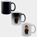 Caneca Mágica Fosca Muda de Cor 325ml URSO TEDDY ESTILO HIPHOP COMPTON ROUPA PRETA