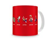 Caneca Mario Bros Linha do Tempo - Starnerd