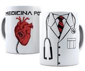 Caneca medicina por coração presente médico medicina - Mago das Camisas