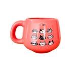 Caneca Mini Bojuda 210Ml Rosa I Love Cats Mãe de gato Pet Gatinho Cat Presente Xicara