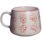 Caneca Minnie Mouse Cerâmica Fosca Com Estampa Baixo Relevo 500ML Oficial Disney - Zona Criativa