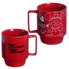 Caneca Minnie Mouse Empilhável Vermelha Porcelana 400ML Oficial Disney - Zona Criativa
