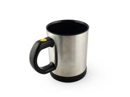 Caneca Mixer Automático Mistura Sozinha 400ML Com Alça e Tampa Metal e Plástico Para Café Achocolatado.