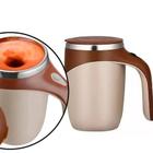 Caneca Mixer Inox Automatica Eletrica Misturador 380ml Gourmet Chá Café Shakes Capuccino Térmica Copo Mix Misturado