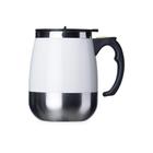 Caneca Mixer Inox Copo Termico Oval 400Ml Branca - Hypem