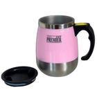 Caneca Mixer Misturador Aço Inox Pilha 400Ml Copo Isotérmico