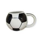 Caneca Modelo Bola De Futebol Branca E Preta De Porcelana - Decore Casa