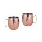 Caneca Moscow Mule Cobre Rose Gold 470ml Aço Inox 2un