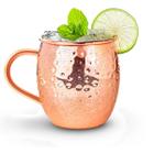 Caneca Moscow Mule Martelada Inox Cor De cobre 470Ml Rose