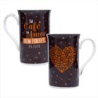 Caneca Muddy Um Café E Um Amor Bem Fortes Em Cerâmica 300ml